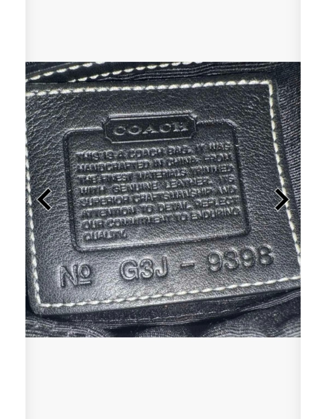 Coach 9398 Vintage Y2K Soho Baguette Herringbone Wool Leather Bag Gray/Black - Picture 11 of 16